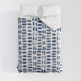 Abstract rectangles - indigo Duvet Cover