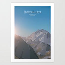 Puncak Jaya / Carstensz Pyramid Art Print