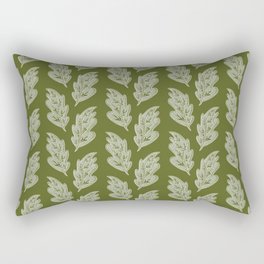 Green Leaf Rectangular Pillow