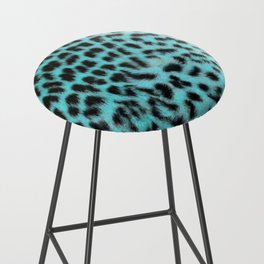 Turquoise leopard print Bar Stool