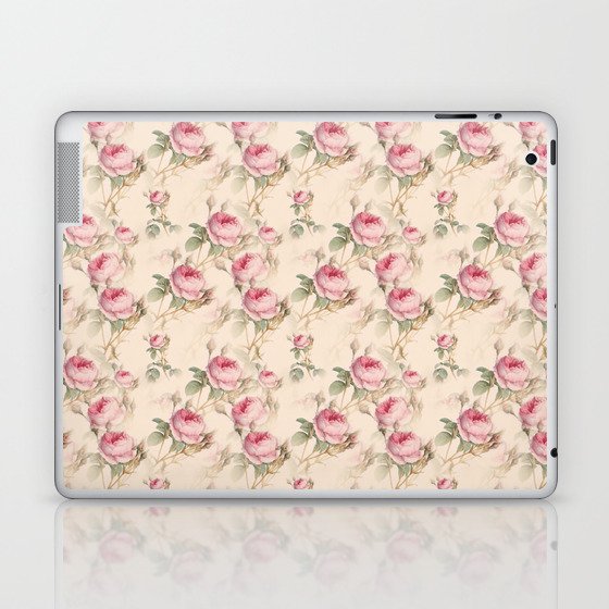 Vintage Blush Pink Rose Collection Laptop & iPad Skin