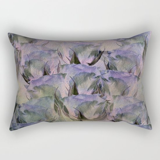 Glamorous Lavender Roses Abstract Rectangular Pillow