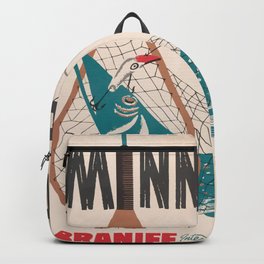 Vintage Minnesota Poster Backpack | Illustration, Holidays, Ad, Minny, Minnesota, Oldschool, Vintage, Unitedstates, Visit, Fish 