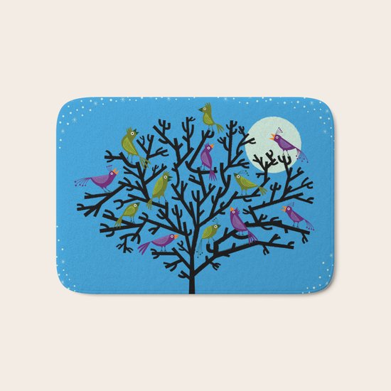 The Night Birds Bath Mat