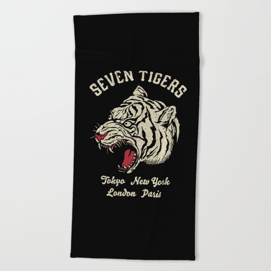 Seven Tigers Beach Towel