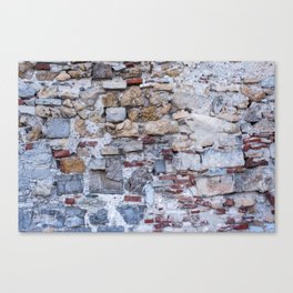 Old stone's wall of castle background Canvas Print