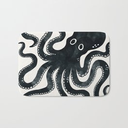 Minoan Octopus - Black Ink Bath Mat