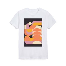 Shapes in Coral and Lilac 23 Kids T Shirt