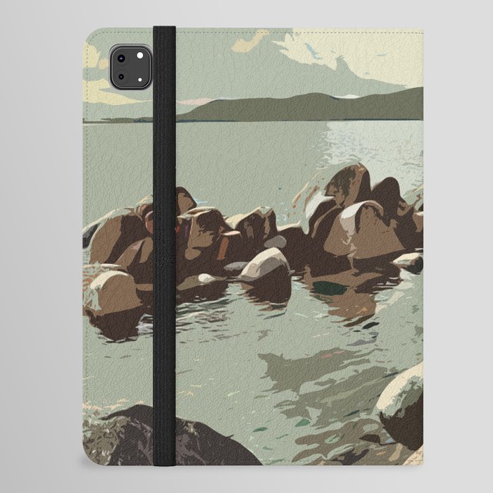 Sand Harbor Stones Lake Tahoe iPad Folio Case
