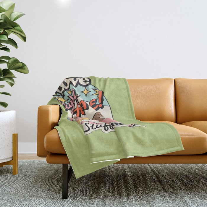 BUNNY STAYS HOME Throw Blanket