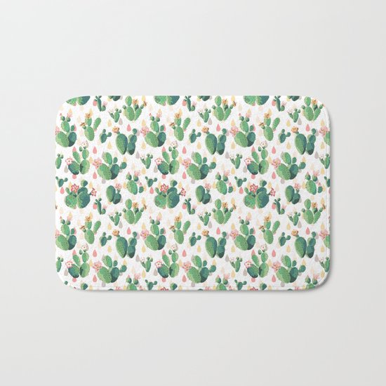 Cactus Drops Bath Mat