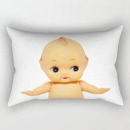 Cute little naked baby doll. Rectangular Pillow