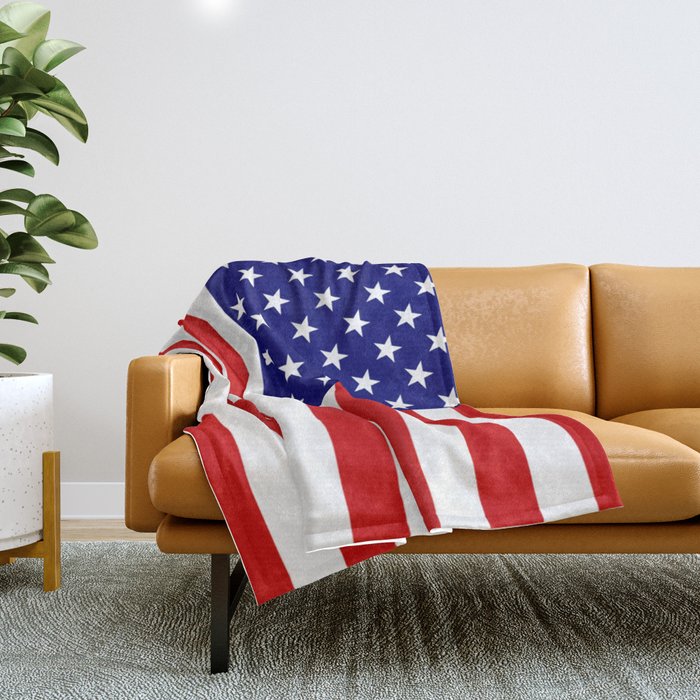 USA Flag Throw Blanket