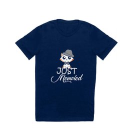 Just married Couple Cat Lover Wedding Groom T Shirt