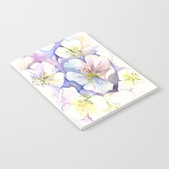 Cherry Blossoms Flowers Spring Floral Notebook
