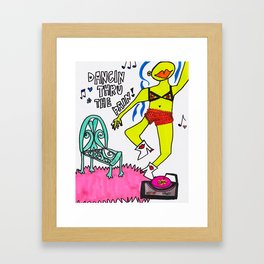 POST-THERAPY BOOTY SHAKE  Framed Art Print