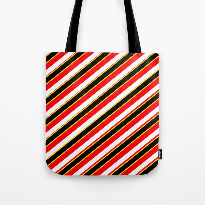 TEAM COLORS 1....... red, black,white,yellow Tote Bag