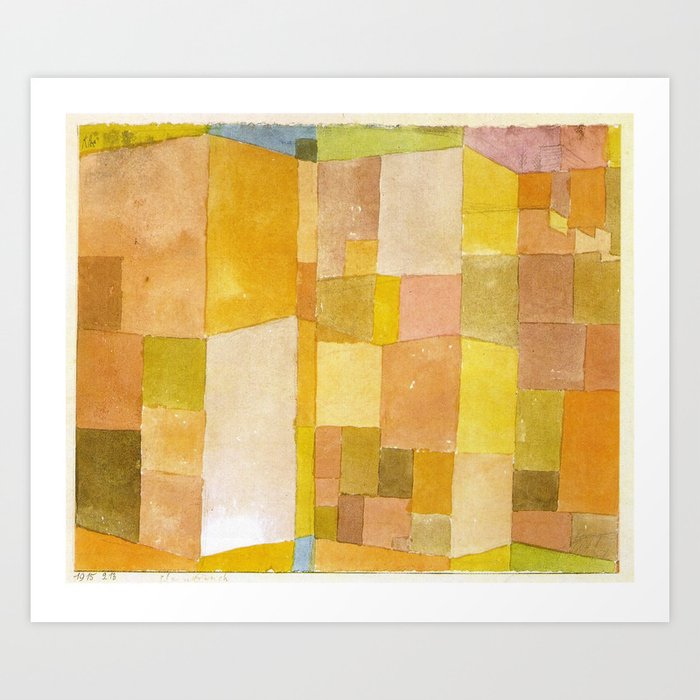 Golden Abstract - Paul Klee Art Print