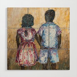 Brother and Sister Wood Wall Art