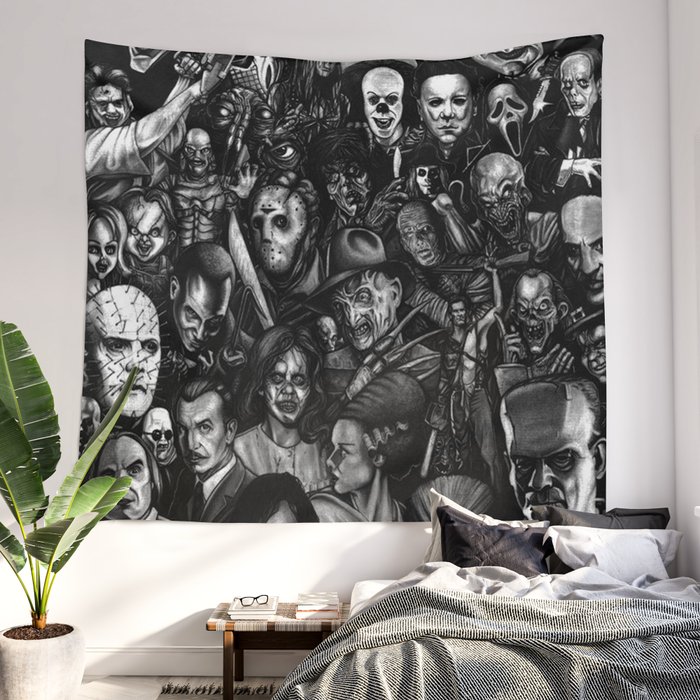 Classic Horror Movies Wall Tapestry by Jakyart Society6