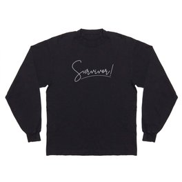 Survivor Handwriting Script Long Sleeve T-shirt