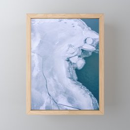 Ice in the River | Nature Photography and Texture Framed Mini Art Print