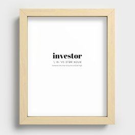 Investor Recessed Framed Print