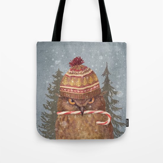 Christmas Owl Tote Bag