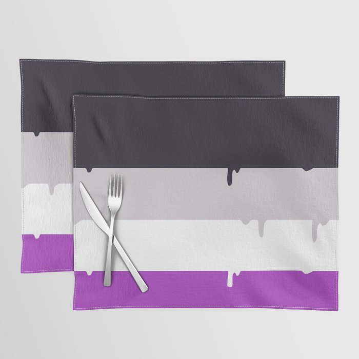 Asexual Pride LGBTQ Flag Melting Placemat