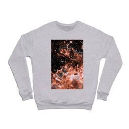 galaxy nebula peach gray Crewneck Sweatshirt