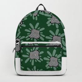 Trippy Floral Pattern Backpack