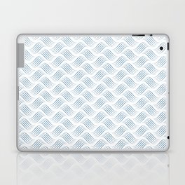 Blue and White Wavy Tessellation Line Pattern Pairs Dulux 2022 Popular Colour Sky View Laptop Skin