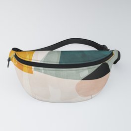 mid century shapes abstract painting 3 Fanny Pack