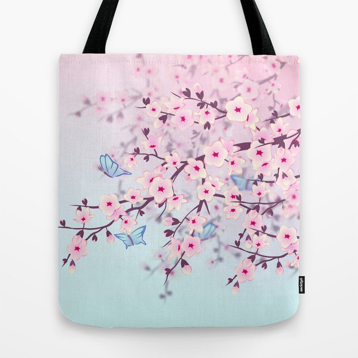 Cherry Blossom Heart Branch - Canvas Tote Bag – Indigo Tangerine Retail
