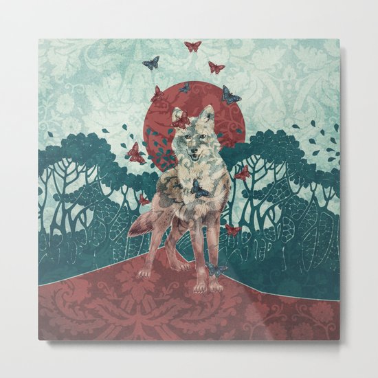 Lady Butterfly Metal Print