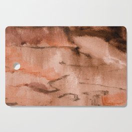 Abstract Painting Terracotta Rust Clay 12c12 Cutting Board