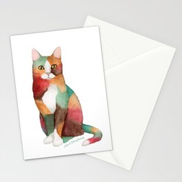 Patchwork Cat Stationery Card