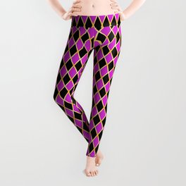 Harlequin Pattern - Pink Leggings