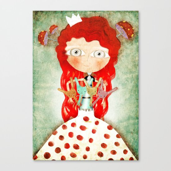 Alice in Wonderland bunny year Canvas Print