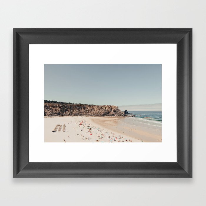 Beach Summer Love II - Aerial Beach photography by Ingrid Beddoes Framed Art Print