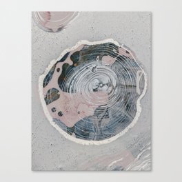 Sacred Ground: a pretty, minimal digital piece in pink blue and light grey by Alyssa Hamilton Art  Canvas Print