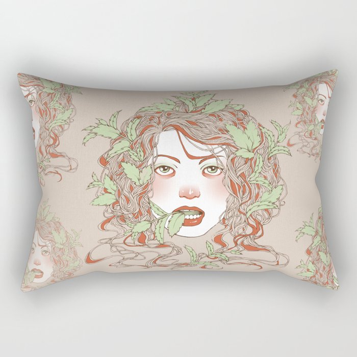 Peppermint Girl Rectangular Pillow
