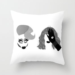 Trixie and Katya Throw Pillow