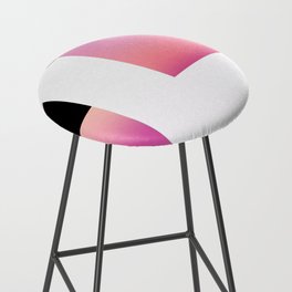 Bold Ombre Color Block Pink White Black Bar Stool