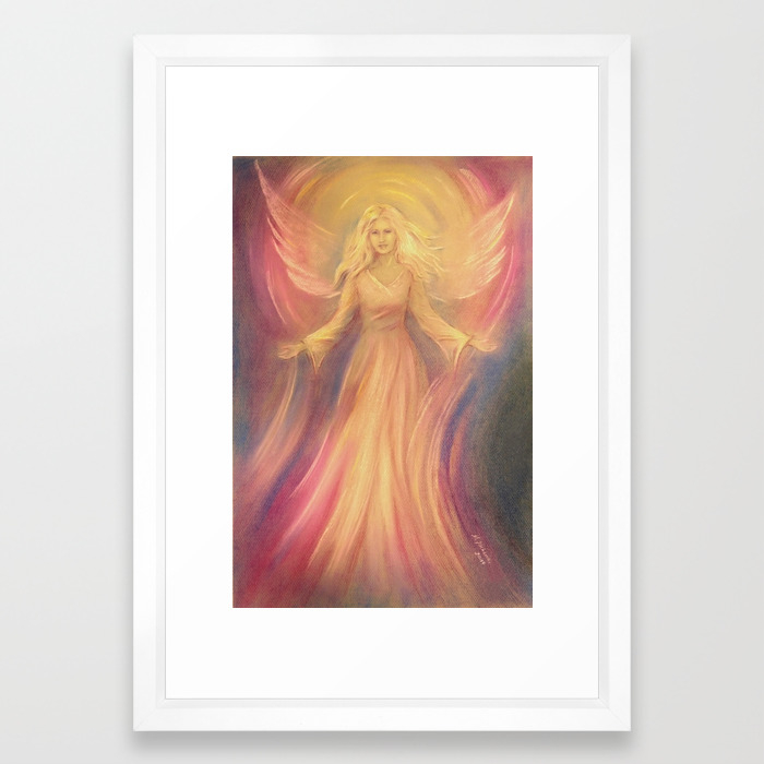 Angel Light Love Spiritual Painting Framed Art Print By