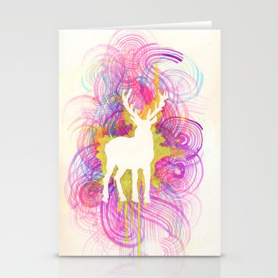 Hipster Deer Stationery Cards