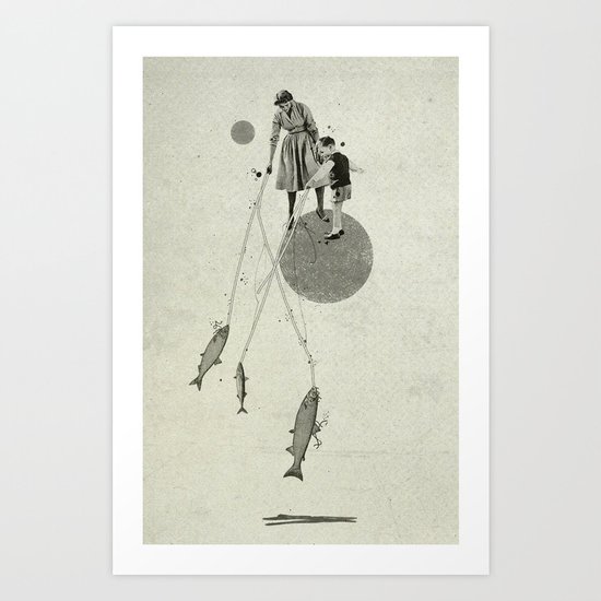 April | Collage Art Print