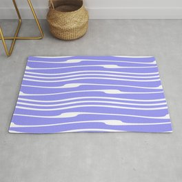 Very Peri Color 2022 stripes pattern Design Area & Throw Rug
