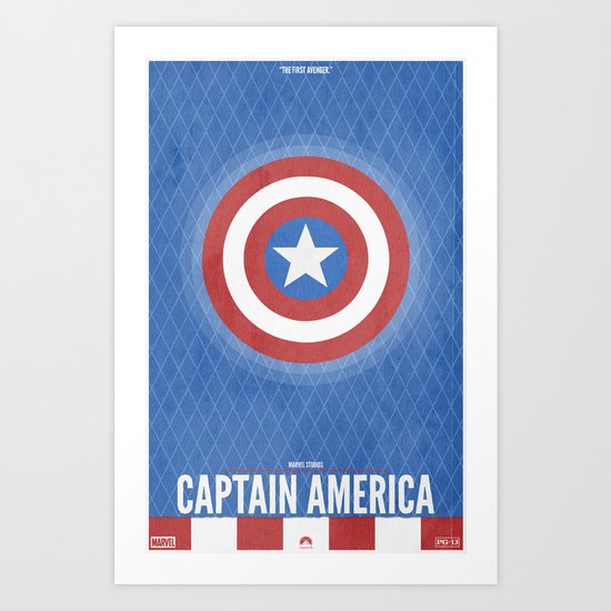 Captain America Art Print
