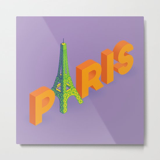 a is for eiffel Metal Print
